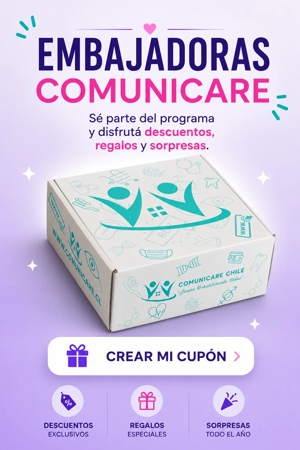 Embajadoras Comunicare - insumos y articulos fonoaudiologicos con descuentos