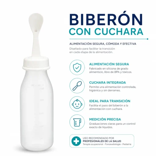 Mamadera con Cuchara Pigeon 240 ml
