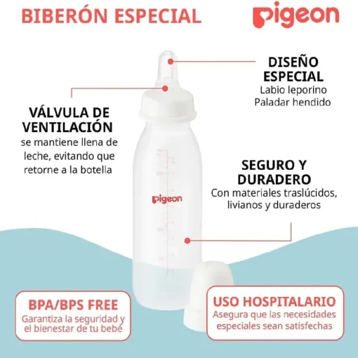 Mamadera Especial Pigeon — Labio Leporino y Paladar Hendido