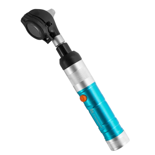 otoscopio-fonoaudiologia-celeste Otoscopio Pocket + Diapasón