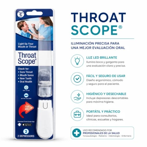 Throat Scope® — Depresor Lingual con Luz LED